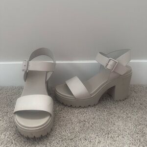 MIA Cream Platform Sandals